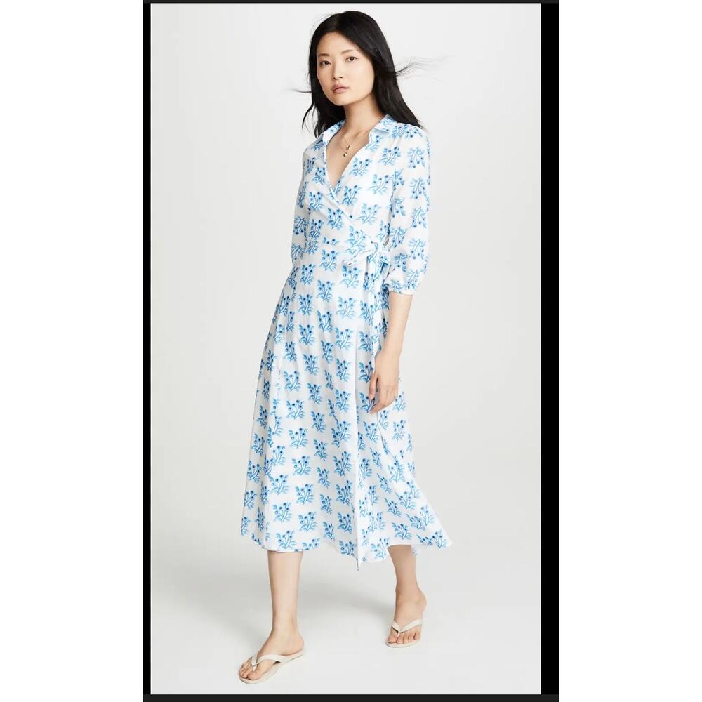 Kos Resort floral wrap midi dress
